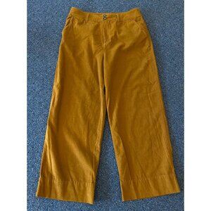Garnet Hill Corduroy Cropped Trouser Pants Brown Size 10